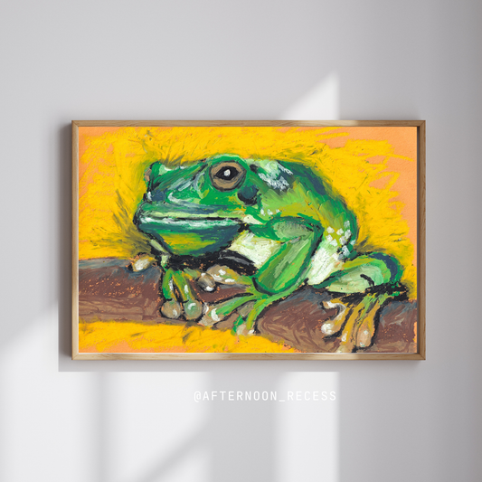 Australian Tree Frog Archival Print 6x8 Unframed