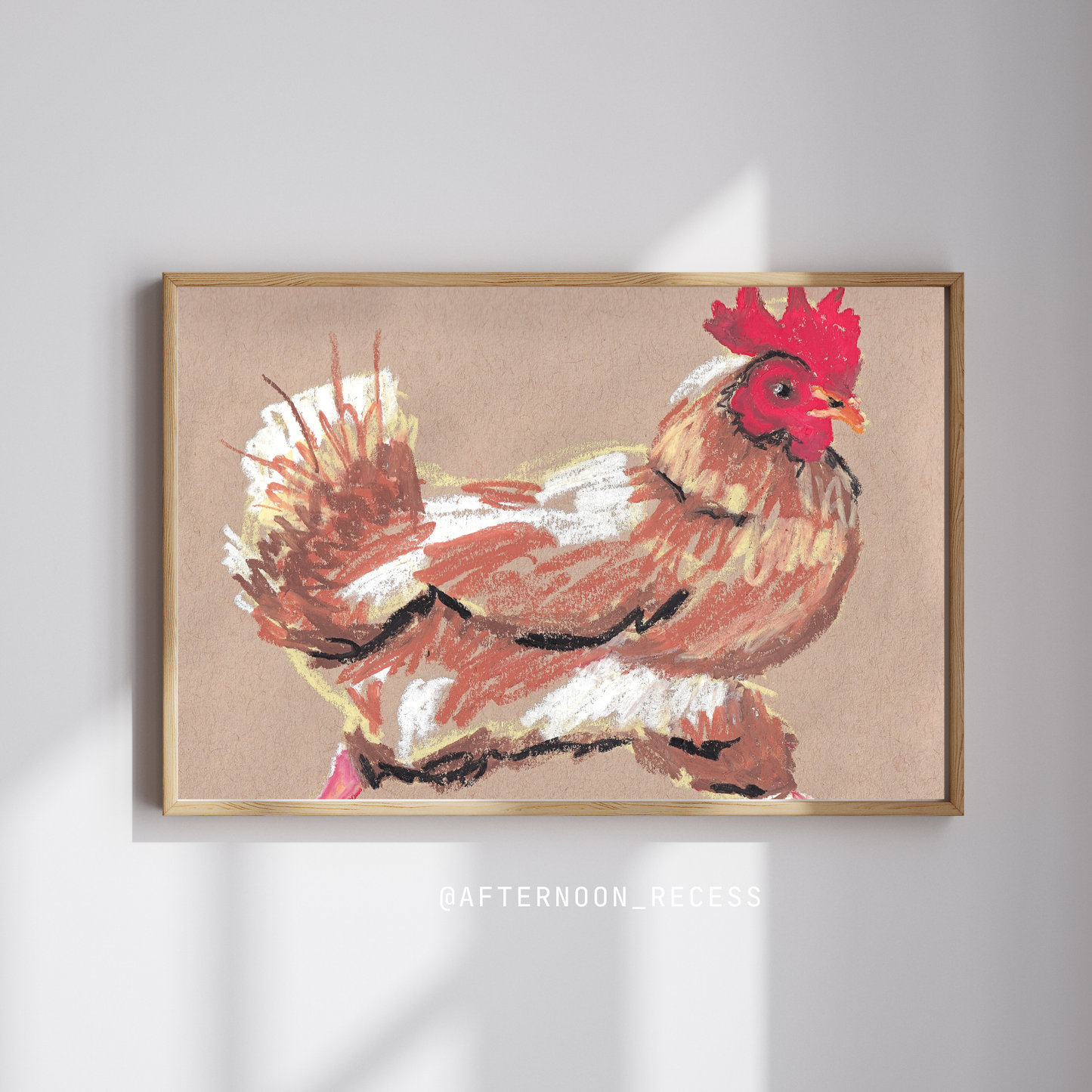 Chicken Archival Print 6x8 Unframed