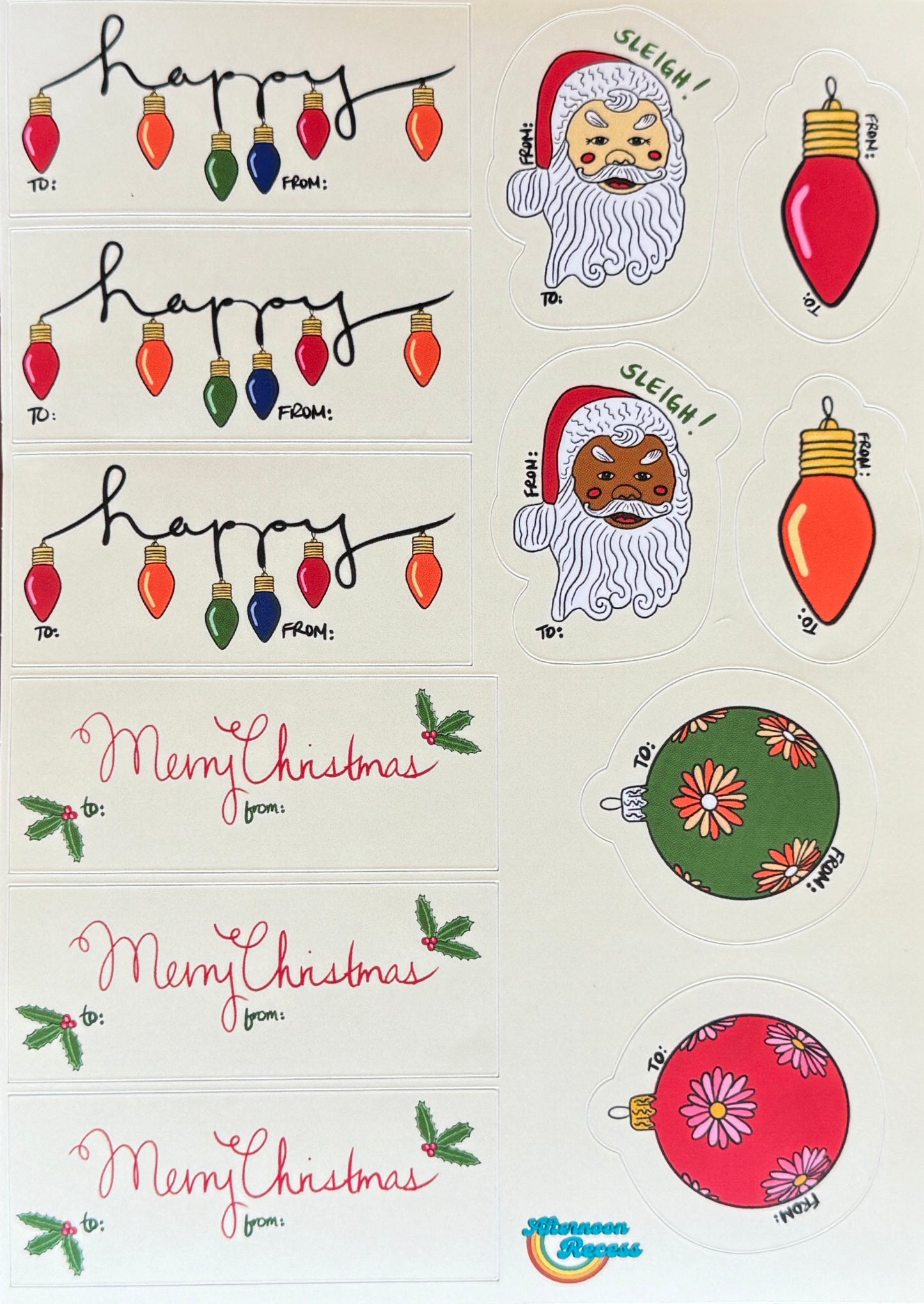 Christmas Gift Tag Stickers