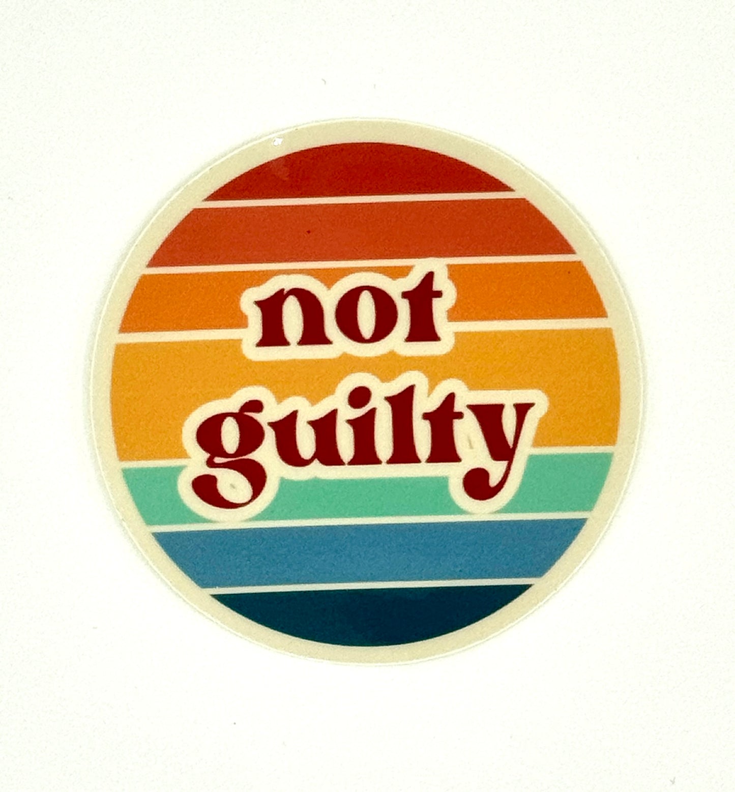 Not Guilty Sticker - 2.5”